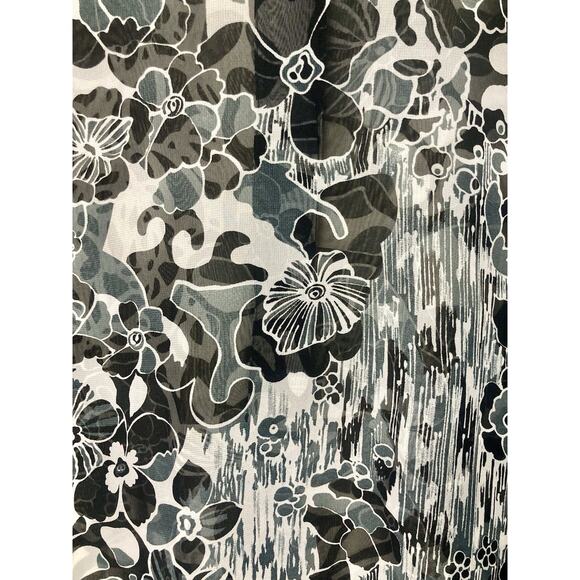 VTG Jordan Sheer Blouse Womens XL Floral Long Sleeve Button 90s Y2K Elegant - Picture 6 of 10